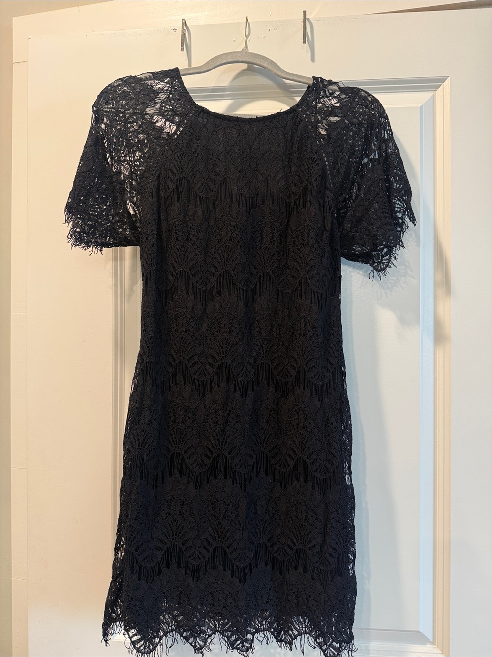 Zara Black Lace Backless Mini Dress XS NWT